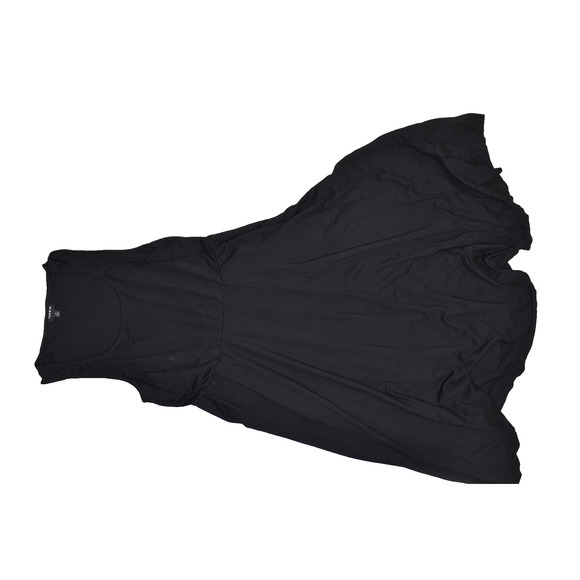 Torrid Plus Size 1 Black Sleeveless V-Neck A-Line Midi Dress - Picture 1 of 8